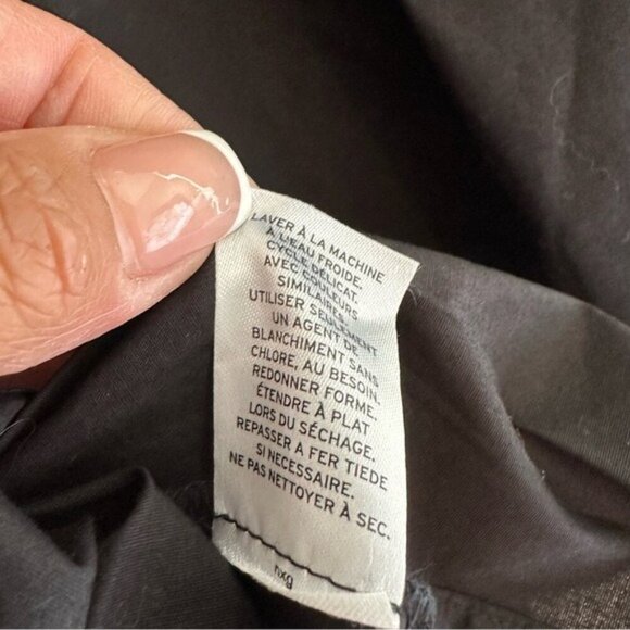 14th & Union Black Slit Sleeve Bow Blouse XL NWT Elegant Office Chic - Picture 8 of 9